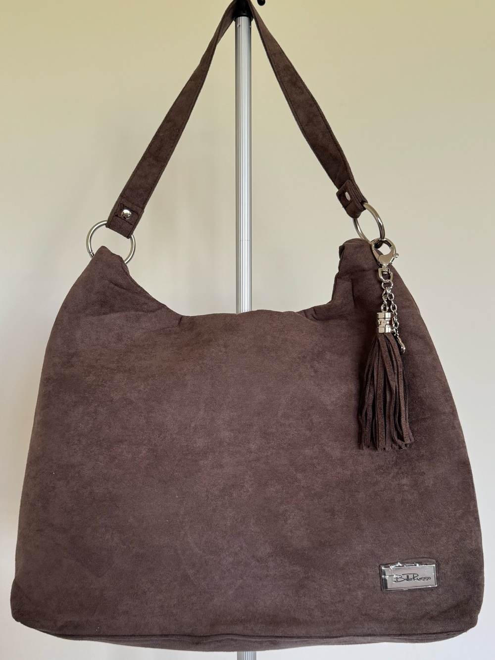 Bella Russo Brown Faux Suede Shoulder Bag